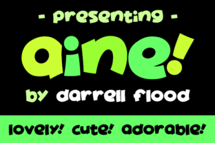 Aine Font: A Cute, Cartoony Display Typeface for Joyful Digital Brands
