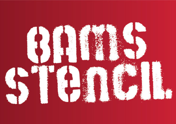 Bams Stencil Font for Bold, Message-First Campaigns