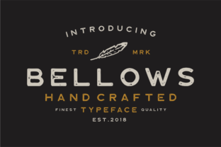 Bellows Display Font for Handmade Branding