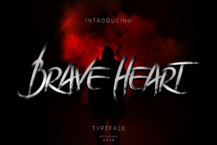 Brave Heart Uppercase Paintbrush Font for Editorial Impact