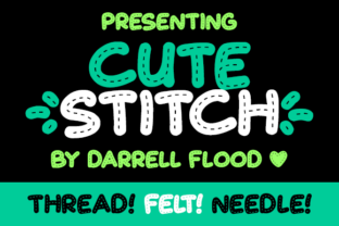Cute Stitch Font for Handicraft Branding