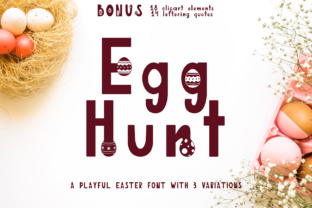 Egg Hunt: A Charming Easter Display Font for Editorial Design