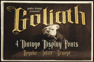 Goliath Font: A Retro Blackletter Display Typeface for Makers
