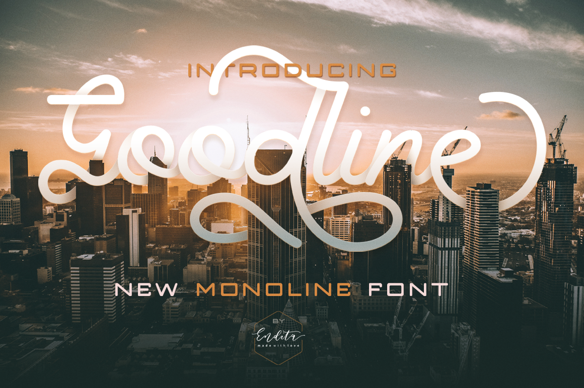 Goodline - Monoline: A Timeless Display Font for Creative Makers
