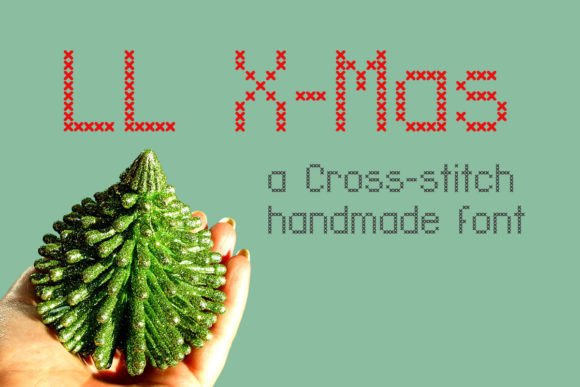 LL Xmas: A Stitch-Inspired Font for Creative Branding