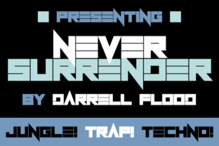 Never Surrender Font: Angular Sci-Fi Display Typeface for Digital Brands