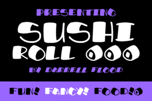 Sushi Roll Font for Japanese-Themed Menus and Branding